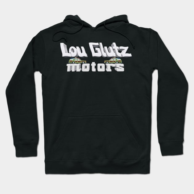 Lou Glutz Motors 3D with Family Trucksters! Hoodie by RetroZest